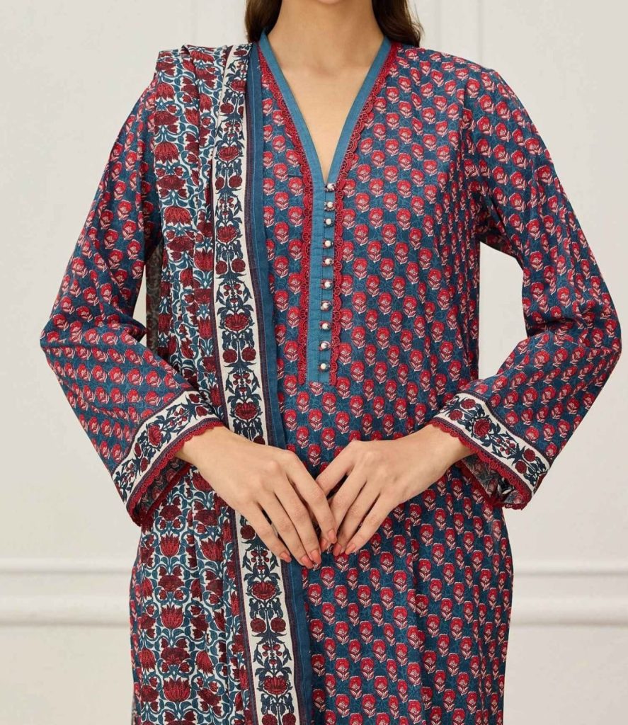 Teal Serenity – Classic Lawn Collection