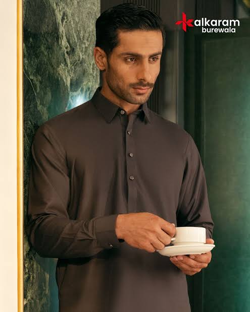 Alkaram Men’s Blended –  Dark Brown