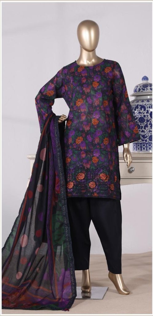 Sabahat – Printkari Unstitched 3pc | UNH Clothing