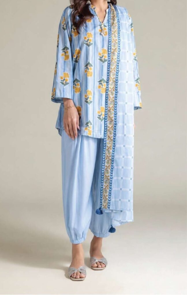 Khaadi -Blue Floral (3pc)