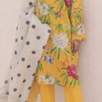 Maria.B Elahé Vibrant Mustard Floral Lawn Suit
