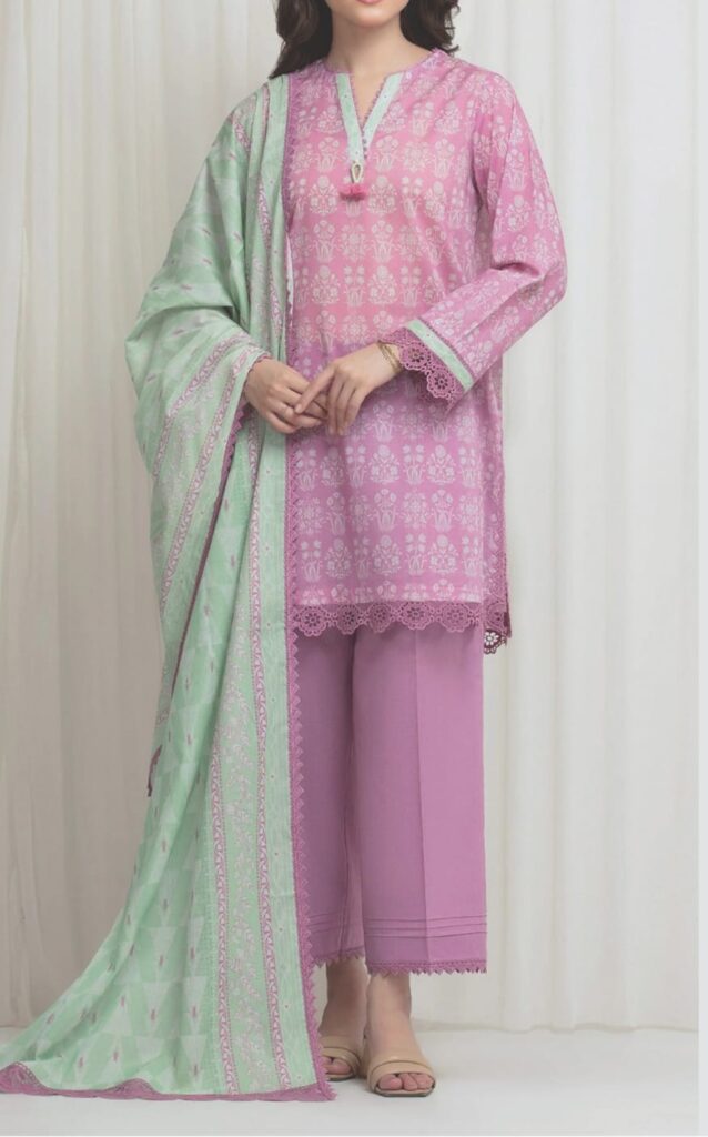 Nishat Linen Unstitched 3 Piece Digital Printed Lawn Suit