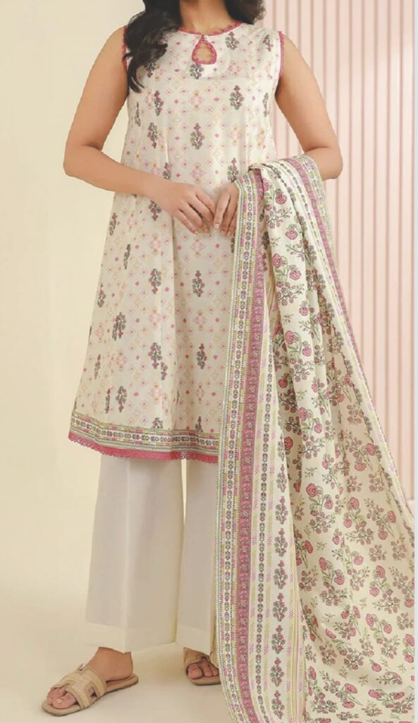 Nishat Linen Unstitched 3 Piece Printed Lawn Suit - 42601205