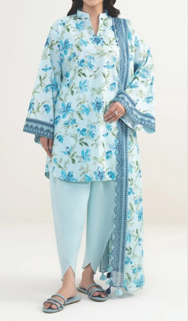 Nishat Linen Unstitched 3 Piece Printed Lawn Suit