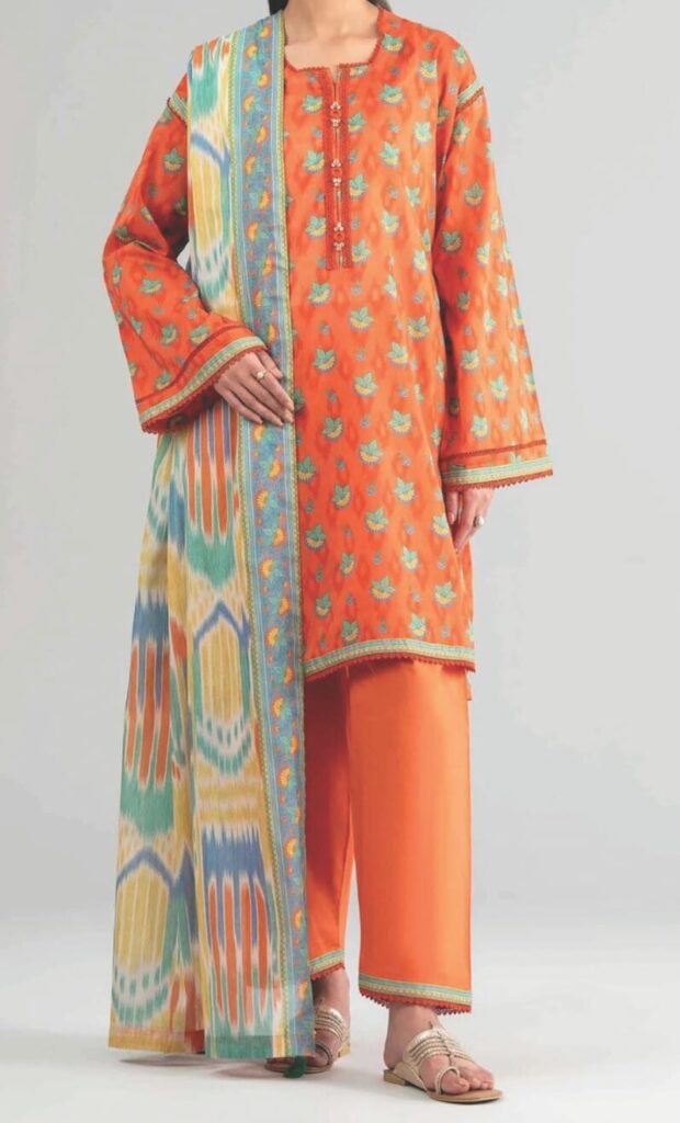 Nishat Linen Unstitched 3 Piece Printed Lawn Suit - 42601204