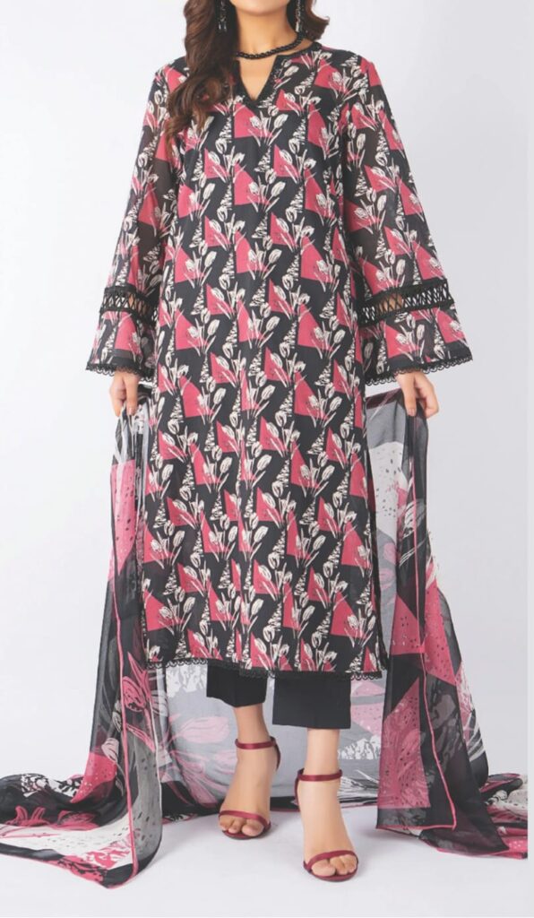 Nishat Linen Unstitched 3 Piece Printed Lawn Suit - 42601207