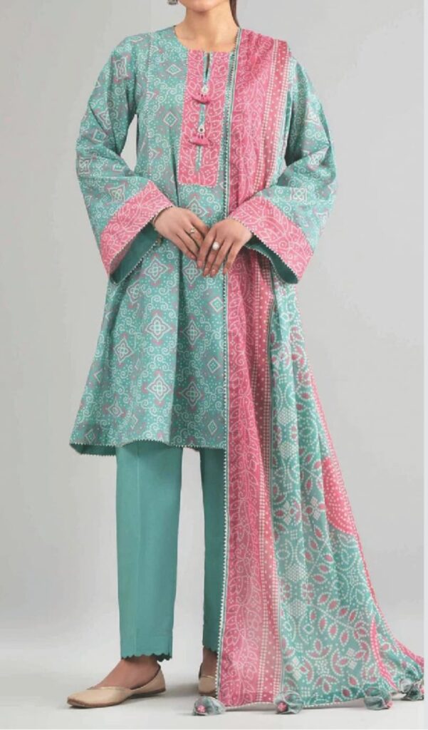 Nishat Linen Unstitched 3 Piece Printed Lawn Suit - 42601202