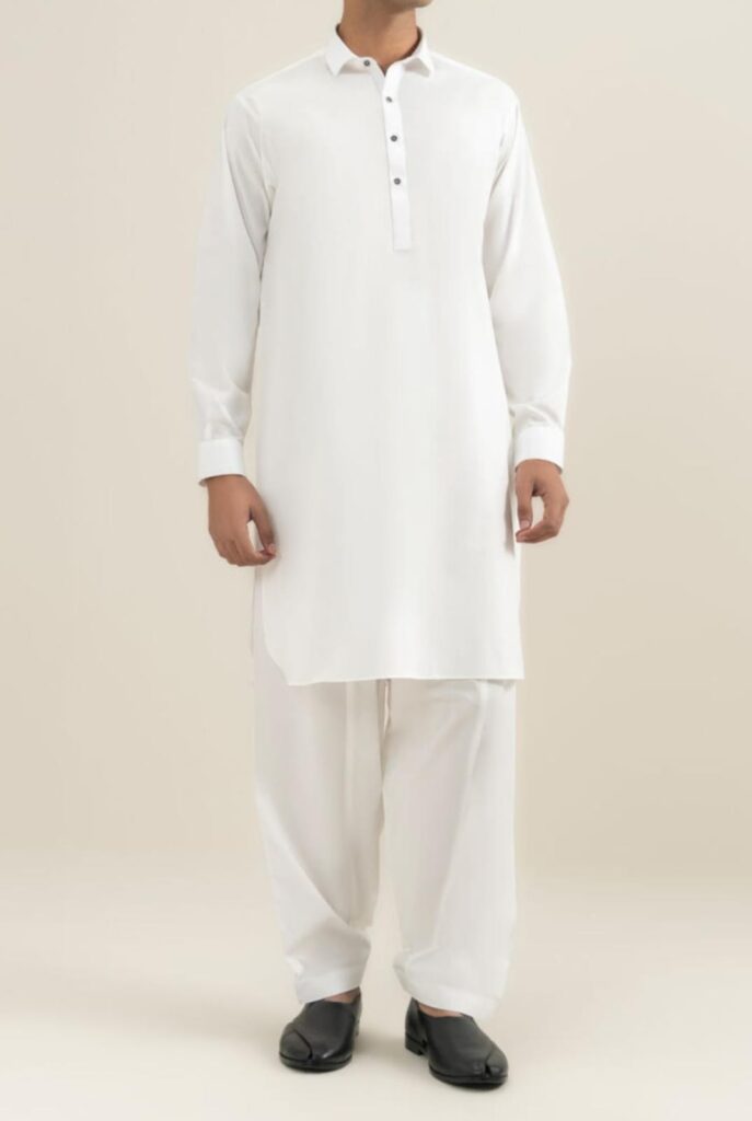 Sapphire Unstitched Premium Slub Cotton – White