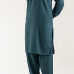 Sapphire Unstitched Premium Slub Cotton – Teal-Green