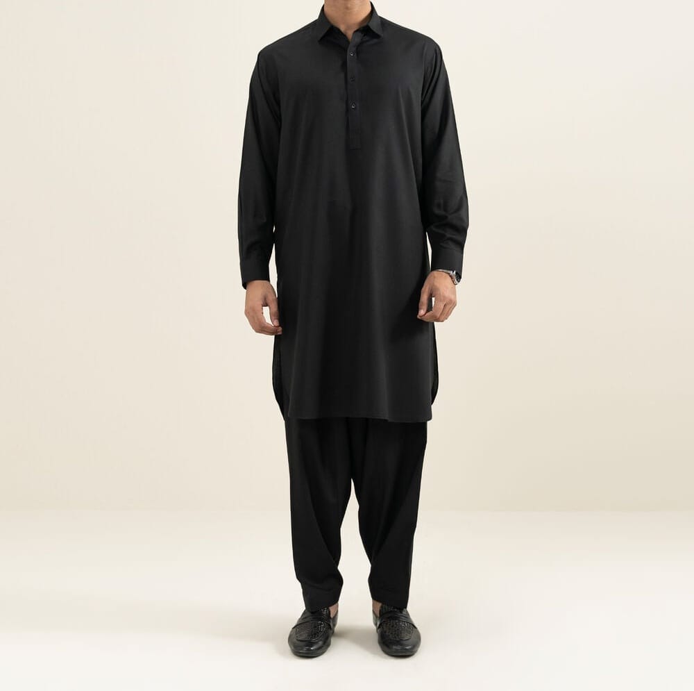 Sapphire Unstitched Premium Slub Cotton – Black