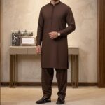 Zellbury COMFORT - Men's Unstitched  (Dark Brown)